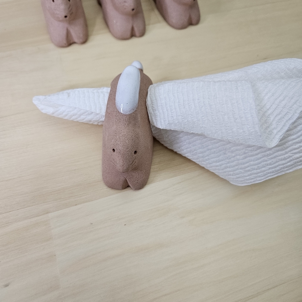 Easter Bunny Napkin Rings Rabbit (4) - Picture 8 of 12